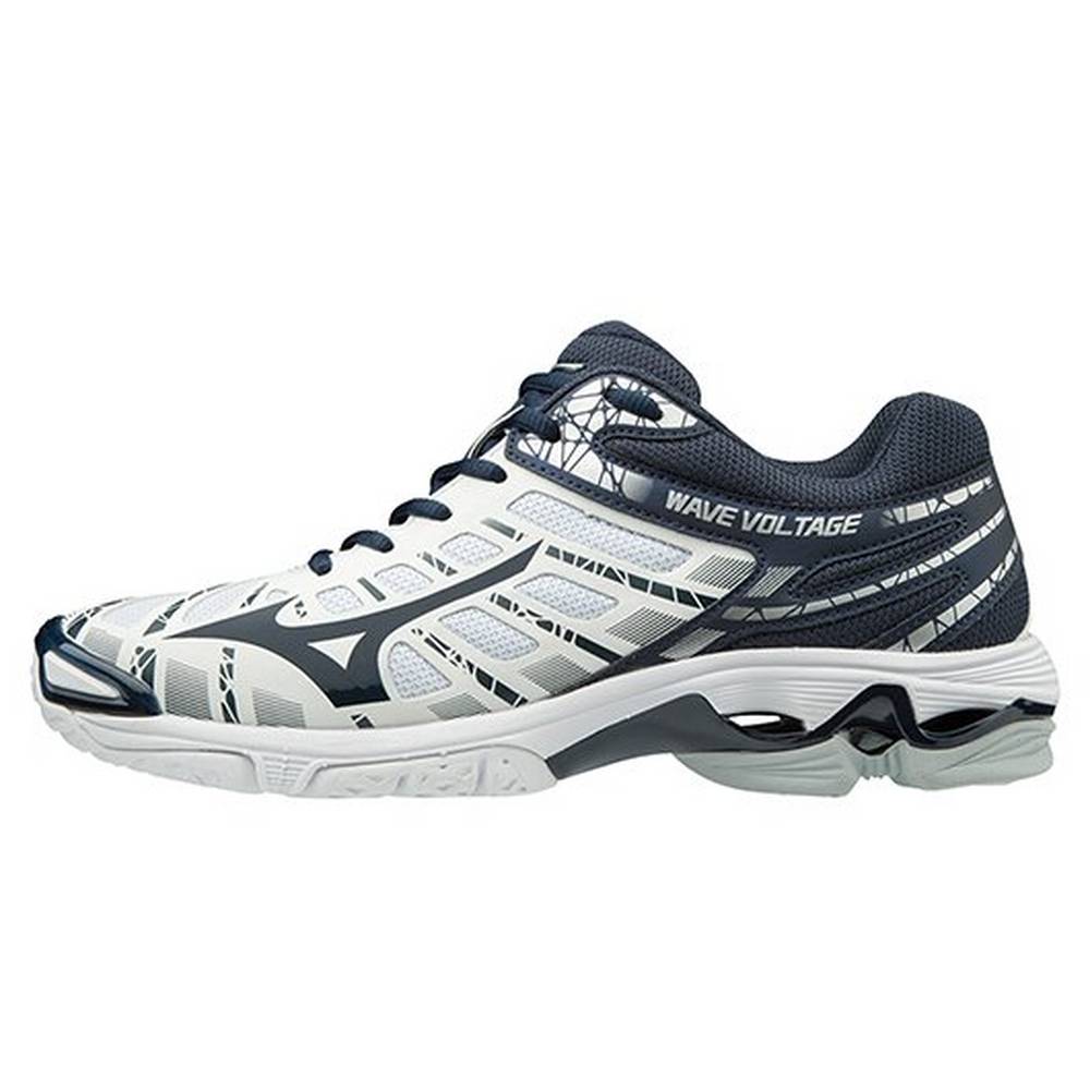 Womens Mizuno Wave Voltage Volleyball Shoes White/Navy Philippines (PHLADN728)